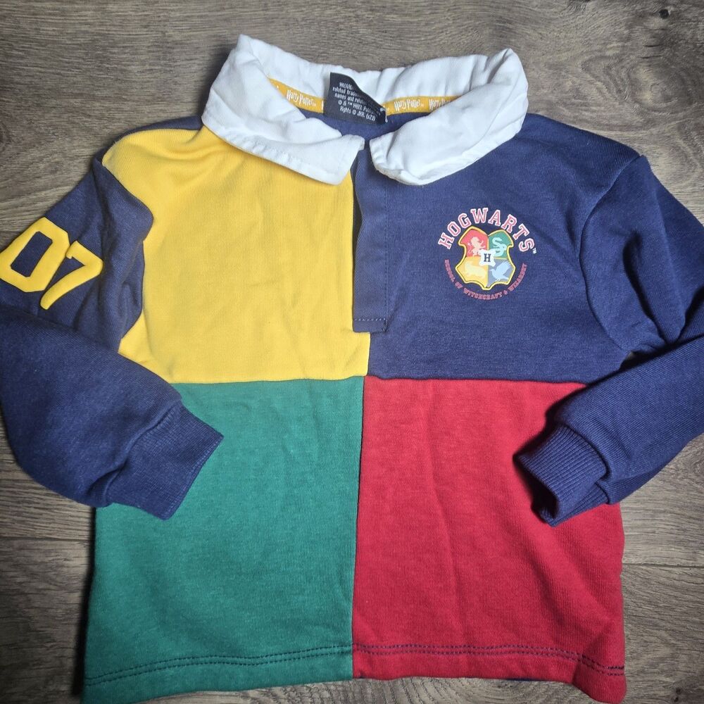 Primark Harry Potter Colorblock Rugby Polo Shirt Toddler 18-24M Hogwarts 07